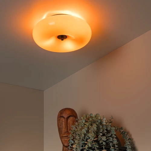 Lucide SENTINO - Plafonnier - Ø 30 cm - 3xG9 - Orange - ambiance 1